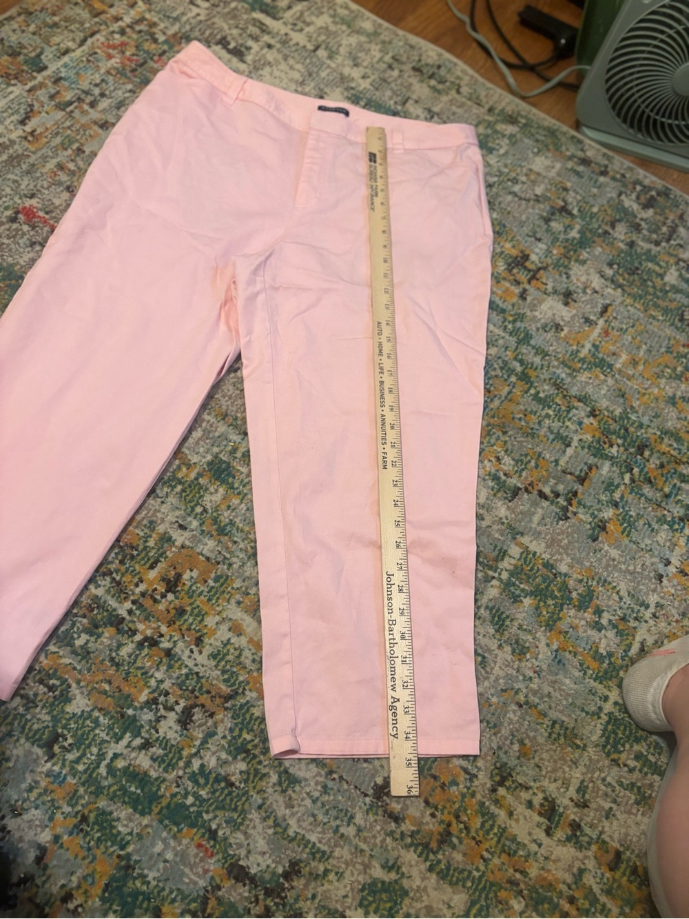 Women's Pink Cropped Pants